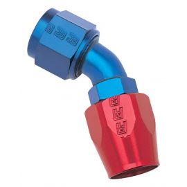 Russell Performance -10 AN Red/Blue 45 Degree Full Flow Hose End buy in USA