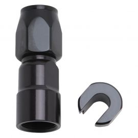 Russell Performance 3/8in SAE Quick Disc Female to -6 Hose Black Straight Hose End buy in USA