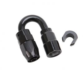 Russell Performance 3/8in SAE Quick Disc Female to -6 Hose Black 180 Degree Hose End buy in USA