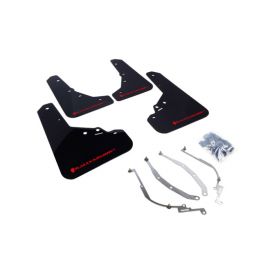 Rally Armor 12-18 Fiat 500 (Pop/Sport/Lounge/Abarth) Black UR Mud Flap w/ Red Logo buy in USA