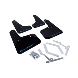 Rally Armor 12-19 Ford Focus ST / 16-19 RS Black UR Mud Flap w/ Nitrous Blue Logo buy in USA