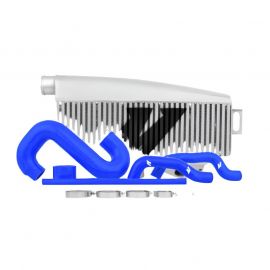 Mishimoto Subaru 02-07 WRX/04-07 STi Top-Mount Intercooler Kit - Powder Coated Silver & Blue Hoses buy in USA