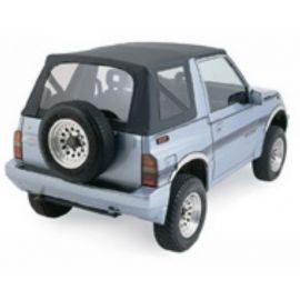 Rampage 1995-1998 Geo Tracker Soft Top OEM Replacement - Black Denim buy in USA