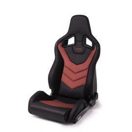 Recaro Sportster GT Driver Seat - Black Vinyl/Red Suede buy in USA