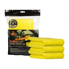 Chemical Guys Workhorse Professional Microfiber Towel - 16in x 16in - Yellow - 3 Pack buy in USA