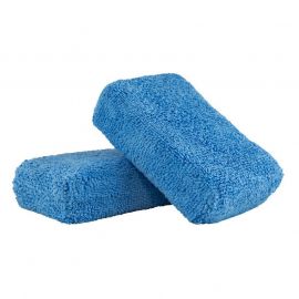 Chemical Guys Premium Grade Microfiber Applicators - 2in x 4in x 6in - Blue - 2 Pack buy in USA