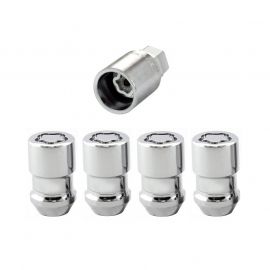 McGard Wheel Lock Nut Set - 4pk. (Cone Seat) M12X1.5 / 19mm & 21mm Dual Hex / 1.46in. L - Chrome buy in USA