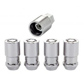 McGard Wheel Lock Nut Set - 4pk. (Cone Seat) 1/2-20 / 3/4 & 13/16 Dual Hex / 1.66in. Length - Chrome buy in USA