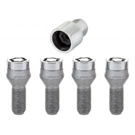 McGard Wheel Lock Bolt Set - 4pk. (Cone Seat) M14X1.25 / 17mm Hex / 27.3mm Shank Length - Chrome buy in USA