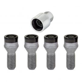 McGard Wheel Lock Bolt Set - 4pk. (Cone Seat) M14X1.25 / 17mm Hex / 27.3mm Shank Length - Black buy in USA