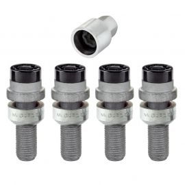 McGard Wheel Lock Bolt Set - 4pk. (Radius Seat) M14X1.5 / 17mm Hex / 28.2mm Shank Length - Black buy in USA