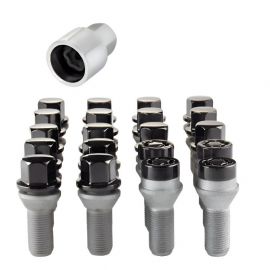 McGard 5 Lug Hex Install Kit w/Locks (Cone Seat Bolt) M14X1.25 / 17mm Hex / 27.5mm Shank L. - Black buy in USA