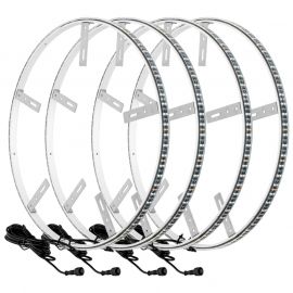 Oracle LED Illuminated Wheel Rings - Double LED - White buy in USA