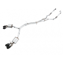 AWE Tuning Audi B9 S4 Touring Edition Exhaust - Non-Resonated (Black 102mm Tips) buy in USA