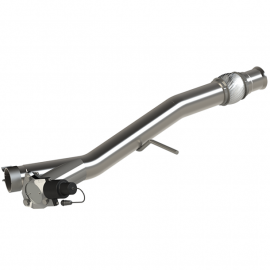 QTP 14-18 Chevrolet Silverado 1500 4.8L/5.3L EC/CC Standard Bed 3in 304SS Aggressor Cutout Mid Pipe buy in USA