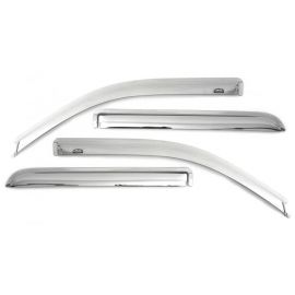 AVS 14-18 Jeep Cherokee Ventvisor Outside Mount Front & Rear Window Deflectors 4pc - Chrome buy in USA