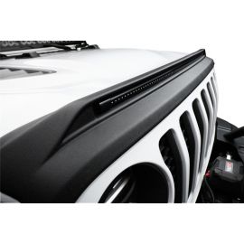 AVS 2018-2019 Jeep Wrangler (JL) Aeroskin Low Profile Hood Shield w/ Lights - Black buy in USA