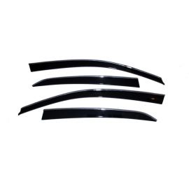 AVS 07-11 Toyota Camry Ventvisor Low Profile Deflectors 4pc - Smoke w/Chrome Trim buy in USA