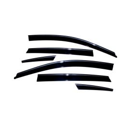 AVS 06-10 Infiniti M45 Ventvisor Low Profile Deflectors 6pc - Smoke w/Chrome Trim buy in USA