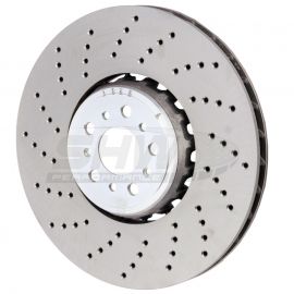 SHW 18-21 BMW M5 4.4L Left Front Cross-Drilled Lightweight Brake Rotor (34117991101) buy in USA