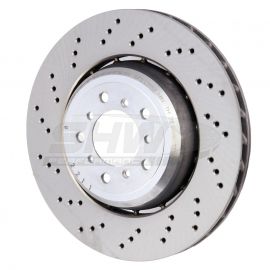 SHW 08-13 BMW M3 4.0L Left Front Cross-Drilled Lightweight Brake Rotor (34112283801) buy in USA