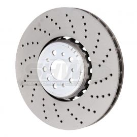 SHW 18-21 BMW M5 4.4L Right Front Cross-Drilled Lightweight Brake Rotor (34117991102) buy in USA