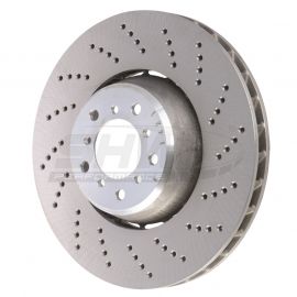 SHW 06-10 BMW M5 5.0L Right Front Cross-Drilled Lightweight Brake Rotor (34112282806) buy in USA