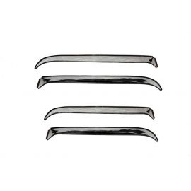 AVS 07-18 Jeep Wrangler Ventshade Front & Rear Window Deflectors 4pc - Chrome buy in USA