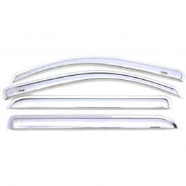 AVS 11-14 Hyundai Sonata (New Body Style) Ventvisor Front & Rear Window Deflectors 4pc - Chrome buy in USA