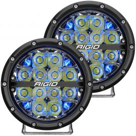 Rigid Industries 360-Series 6in LED Off-Road Spot Beam - Blue Backlight (Pair) buy in USA