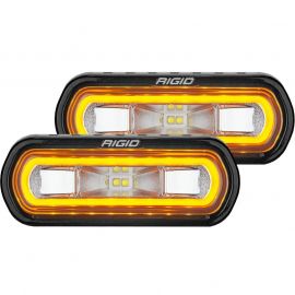 Rigid Industries SR-L Series Surface Mount LED Spreader Pair w/ Amber Halo - Universal buy in USA