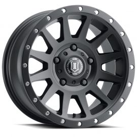 ICON Compression 17x8.5 5x150 25mm Offset 5.75in BS 110.1mm Bore Satin Black Wheel buy in USA