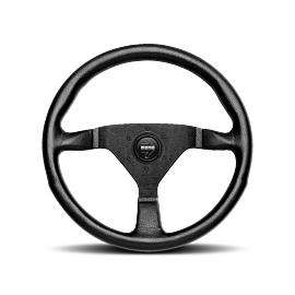 Momo Montecarlo Steering Wheel 350 mm - Black Leather/Red Stitch/Black Spokes buy in USA