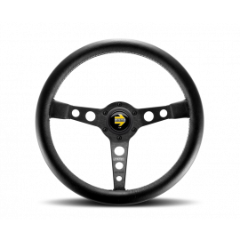 Momo Prototipo Steering Wheel 350 mm - Black Leather/Wht Stitch/Black Spokes buy in USA