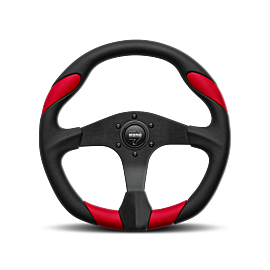 Momo Quark Steering Wheel 350 mm - Black Poly/Black Spokes buy in USA