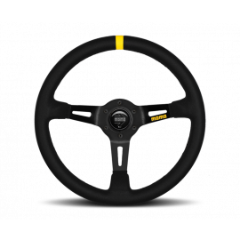 Momo MOD08 Steering Wheel 350 mm - Black Suede/Black Spokes/1 Stripe buy in USA