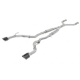 aFe POWER Takeda 2.5in 304 SS CB Exhaust w/ Carbon Fiber Tips 17-19 Infiniti Q60 V6-3.0L (tt) buy in USA