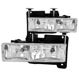 ANZO 1988-1998 Chevrolet C1500 Crystal Headlights Chrome buy in USA