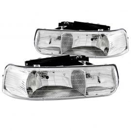 ANZO 1999-2002 Chevrolet Silverado 1500 Crystal Headlights Chrome buy in USA