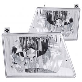 ANZO 1992-2006 Ford Econoline Crystal Headlights Chrome buy in USA