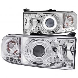 ANZO 1994-2001 Dodge Ram Projector Headlights w/ Halo Chrome buy in USA