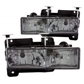 ANZO 1988-1998 Chevrolet C1500 Crystal Headlights w/ Smoke Lens buy in USA