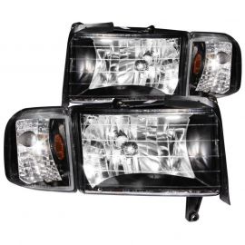 ANZO 1994-2001 Dodge Ram Crystal Headlights Black buy in USA