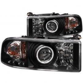 ANZO 1994-2001 Dodge Ram Projector Headlights w/ Halo Black buy in USA