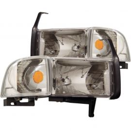 ANZO 1994-2001 Dodge Ram Crystal Headlights Chrome buy in USA