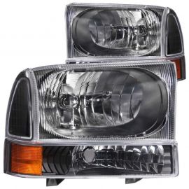 ANZO 2000-2004 Ford Excursion Crystal Headlights Black buy in USA