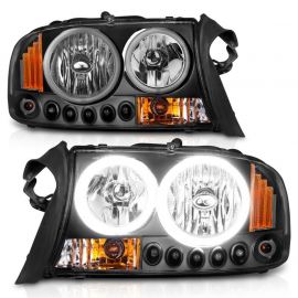 ANZO 1997-2004 Dodge Dakota Crystal Headlights Black 1pc buy in USA