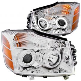 ANZO 2004-2007 Nissan Armada Projector Headlights w/ Halo Chrome (CCFL) buy in USA