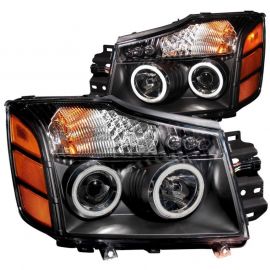 ANZO 2004-2007 Nissan Armada Projector Headlights w/ Halo Black (CCFL) buy in USA