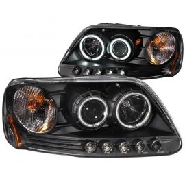 ANZO 1997-2003 Ford F-150 Projector Headlights w/ Halo Black (CCFL) buy in USA